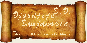 Đorđije Damjanović vizit kartica